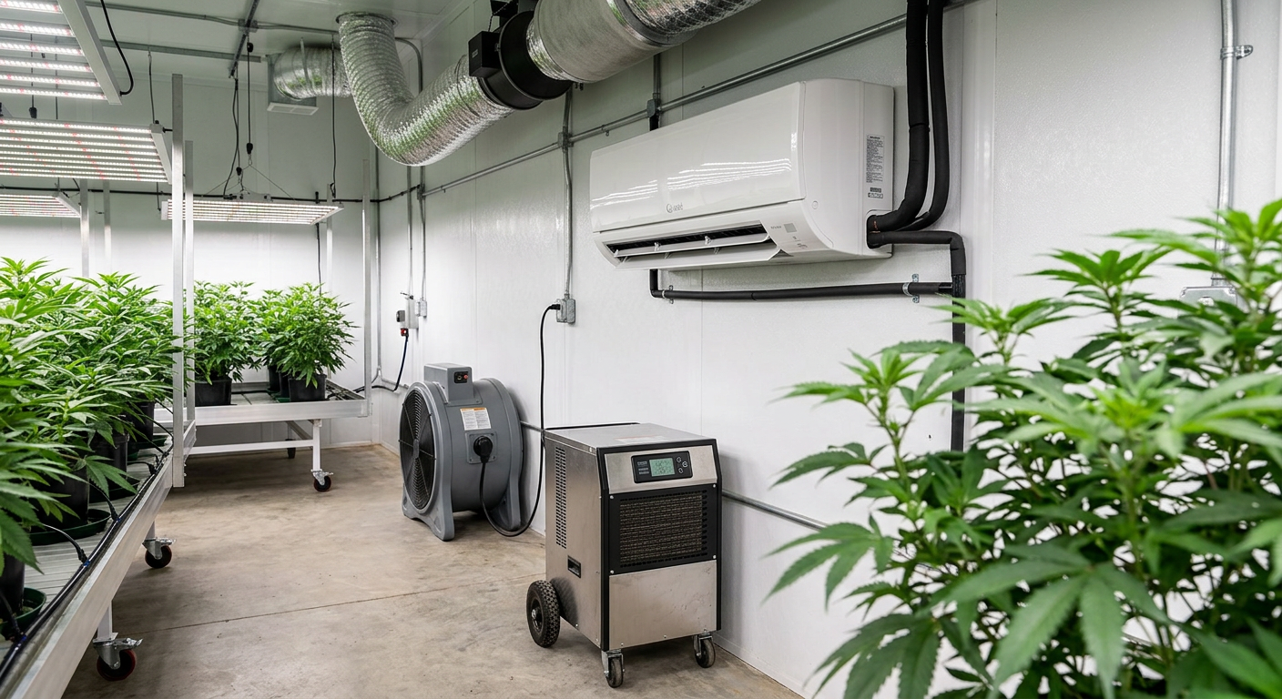 Heaters, AC, and Cooling Equipment for Grow Rooms