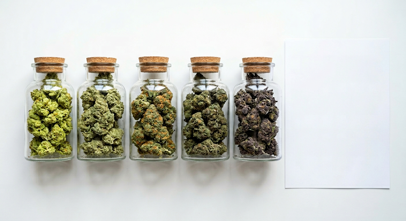 The Full Comparison Table: Receptors, Cannabinoids & Strain Types