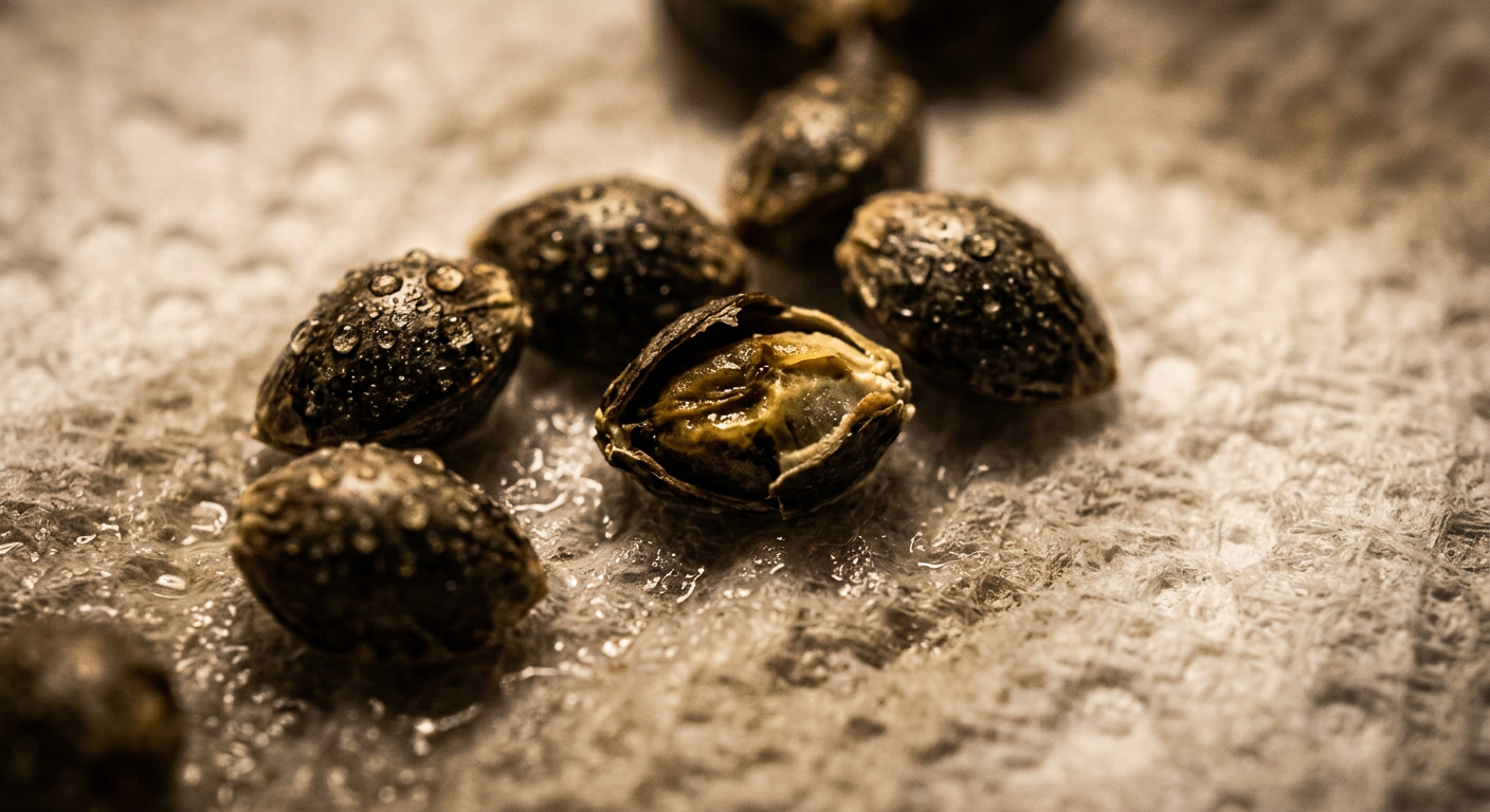 Moisture damage is the fastest way to ruin cannabis seeds — condensation alone can trigger premature germination or mold.