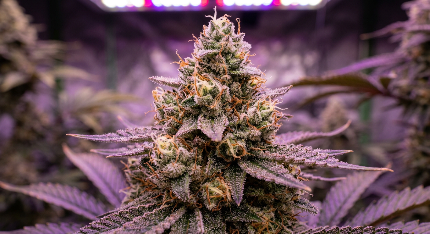 Northern Lights x Big Bud — massive calyx stacking in week 8 of flower