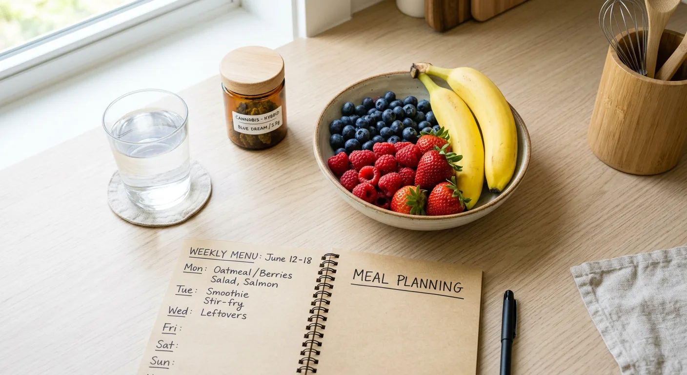 Planning healthy munchie options in advance prevents junk food overconsumption