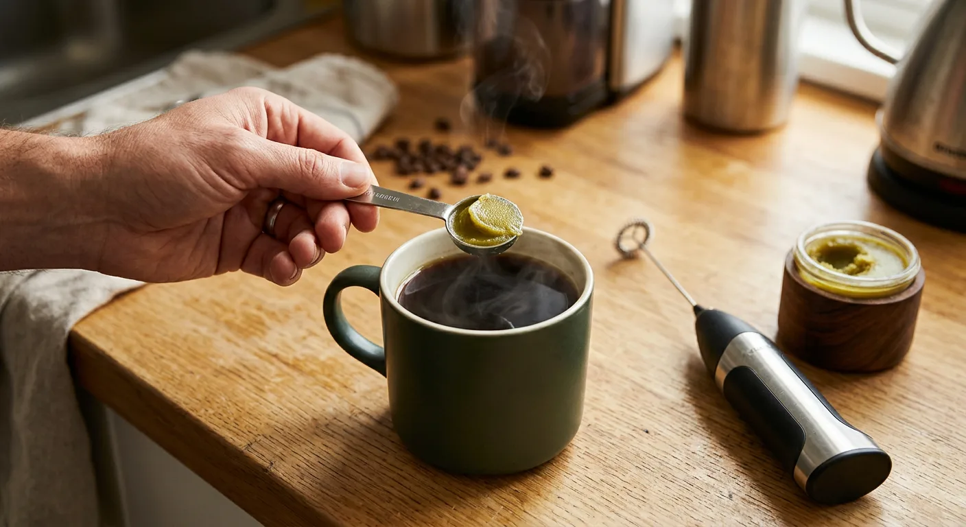 Method 1: Cannabutter or Cannabis MCT Oil Stirred into Hot Coffee