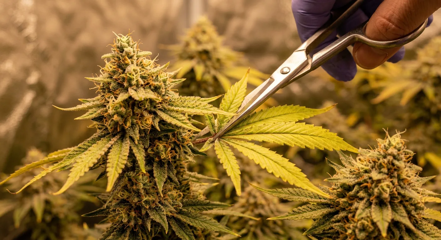 Stage 3 — Pre-Harvest Defoliation (1 Week Before Chop)