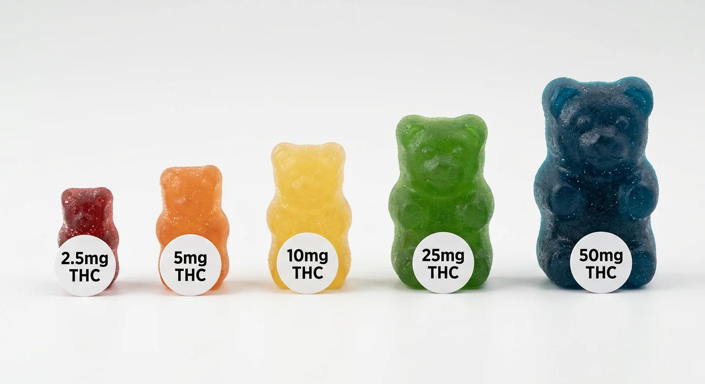 The five-tier edibles dosing ladder — from microdose to high-dose territory