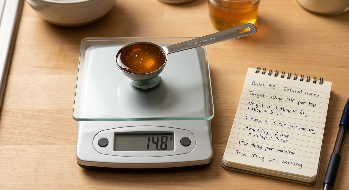 Cannahoney Dosing: Exact Math Per Tablespoon