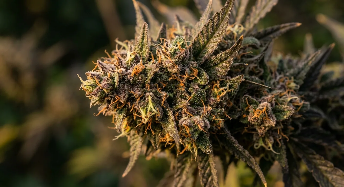 Indica-dominant home-grown cannabis at peak harvest — the practical alternative when hemp THC products disappear from your state.