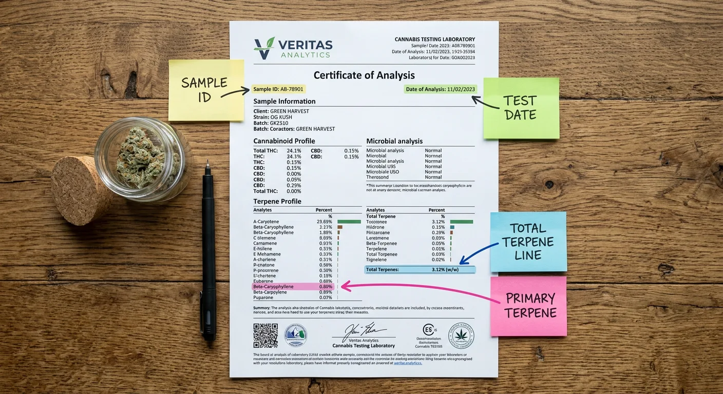 Worked Example: Reading a Real-Style COA for a Hypothetical Strain
