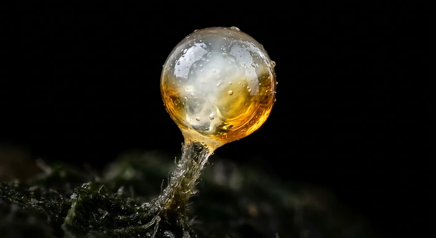 Trichome heads at peak maturity — cloudy to amber transition is the real timing signal, not the dark period itself.
